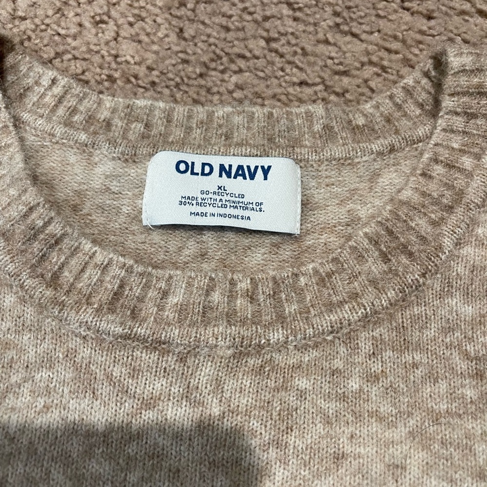OLD NAVY Wool-Blend Cozy Oversize Ombre Long Sleeve Knit Pullover Sweater - Picture 3 of 8